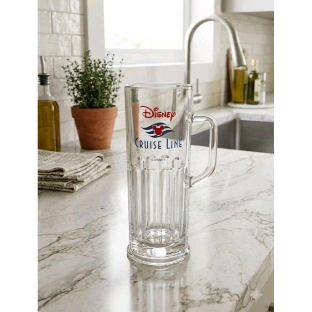 Disney Cruise Line Beer Mug Stein 22oz Tall Glass Mickey With Box